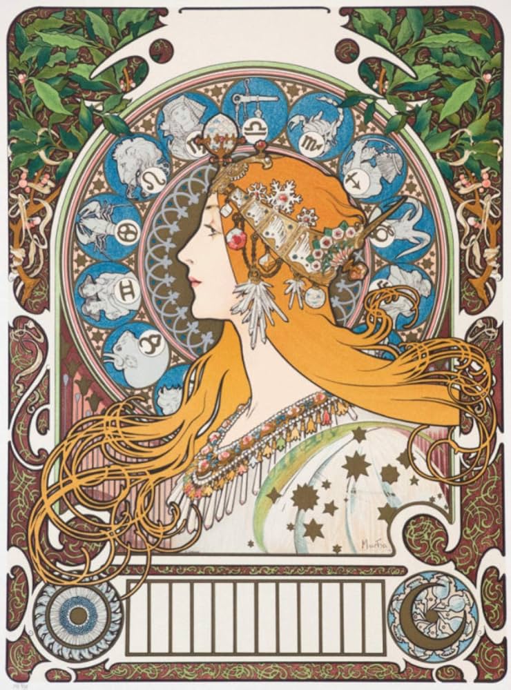 Amazon | 数字塗り絵DIY 数字キット Alphonse Maria Mucha
